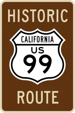 Historic US 99 in California
