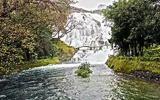 Umbrella falls formed under wilson dam, bhandardara