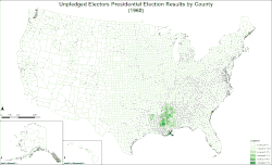 Unpledged electors presidential election results by county