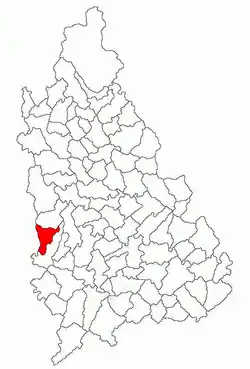 Location in Dâmbovița County