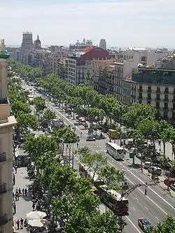 Passeig de Gràcia, a street of the neighborhood