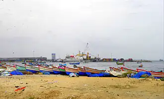 View of Kollam Port from Tangasseri harbour