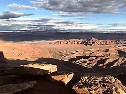 view of large red rock canyon