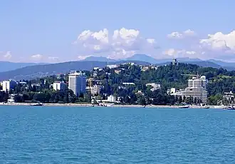 Sochi seen from the Black Sea