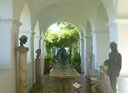 Loggia with statues