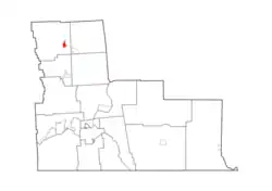 Map highlighting Lisle's location within Broome County.