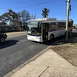 a Cooma coaches Volvo B7RLE with a Volgren CR228L bodywork