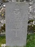 Grave of an Irish WAAF, Clonmacnoise. Cpl Bridget White was serving with the No3 (Pilots) Advanced Flying Unit based at RAF South Cerney when she died in a road accident.[18]