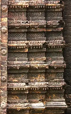 Terracotta panels at Jora deul
