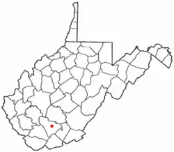 Location of MacArthur, West Virginia