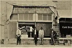 Waldron State Bank in Waldron before it burned in the early 1900s