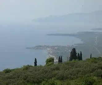 View of the coast from the hills above Agios Nikolaos