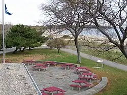 East from the pavilion roof