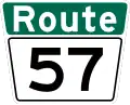 Route&nbsp;57 marker