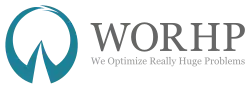 Logo and claim of WORHP.
