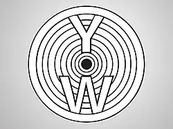 The letters "Y" and "W" in concentric circles