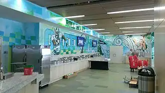 A bar in the Glazer Club