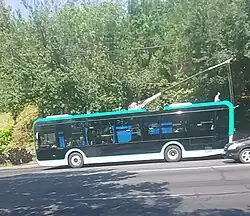 Yutong trolleybus on line 10A on Gai Avenue