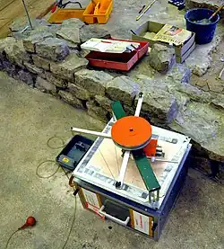 Part of the permanent exhibition describes the methods used in archaeological excavations.